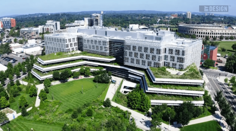 Harvard Library modern architecture with Stainless Steel Cable Mesh