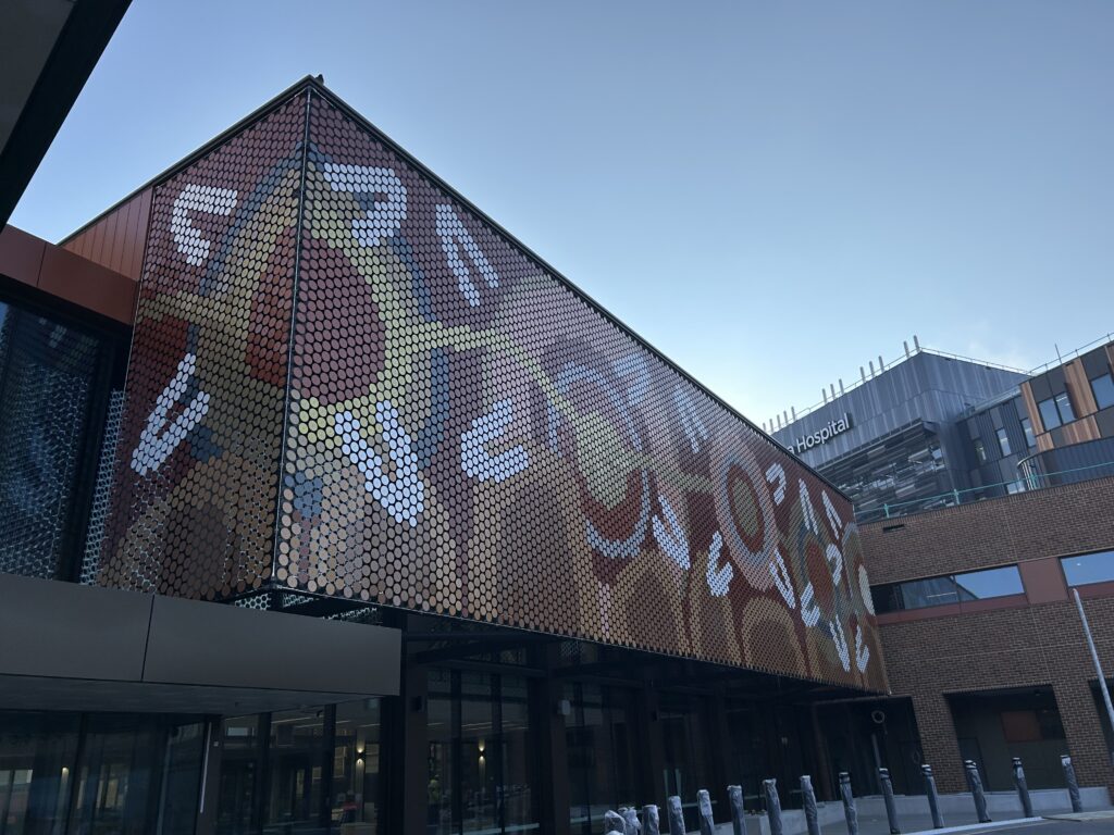 Canberra Hospital Facade with Stainless Steel Cable Mesh